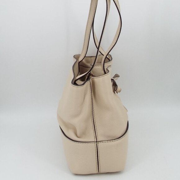 Kate Spade West Valley Maryanne Tie Front Cream Pebbled Leather Handbag - Picture 4 of 14